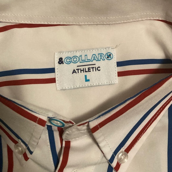 &Collar Short Sleeve Button Down L - Picture 3 of 7